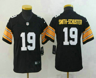 Youth Pittsburgh Steelers #19 JuJu Smith-Schuster Black NEW 2018 Vapor Untouchable Stitched NFL Nike Limited Jersey