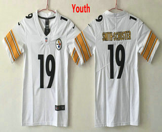 Youth Pittsburgh Steelers #19 JuJu Smith-Schuster White 2017 Vapor Untouchable Stitched NFL Nike Limited Jersey