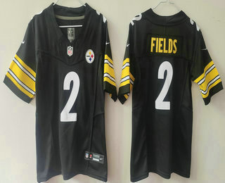 Youth Pittsburgh Steelers #2 Justin Fields Limited Black FUSE Vapor Jersey