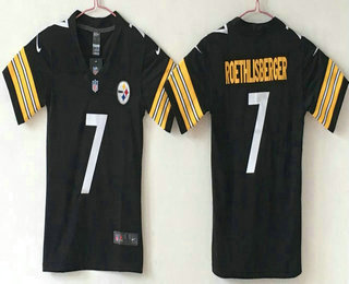 Youth Pittsburgh Steelers #7 Ben Roethlisberger Black 2017 Vapor Untouchable Stitched NFL Nike Limited Jersey