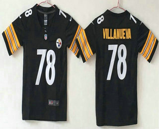 Youth Pittsburgh Steelers #78 Alejandro Villanueva Black 2017 Vapor Untouchable Stitched NFL Nike Limited Jersey