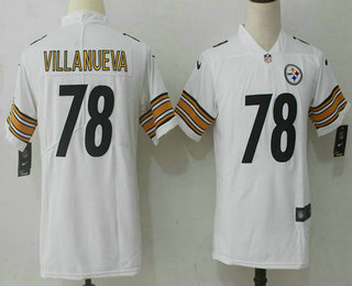 Youth Pittsburgh Steelers #78 Alejandro Villanueva White 2017 Vapor Untouchable Stitched NFL Nike Limited Jersey