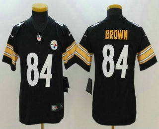 Youth Pittsburgh Steelers #84 Antonio Brown Black 2017 Vapor Untouchable Stitched NFL Nike Limited Jersey