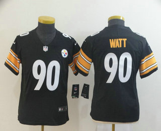 Youth Pittsburgh Steelers #90 T. J. Watt Black 2017 Vapor Untouchable Stitched NFL Nike Limited Jersey