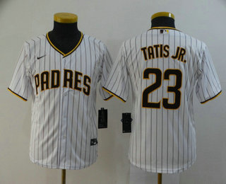 Youth San Diego Padres #23 Fernando Tatis Jr. White Stitched MLB Cool Base Nike Jersey