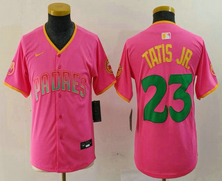 Youth San Diego Padres #23 Fernando Tatis Jr Pink Fashion Baseball Jersey