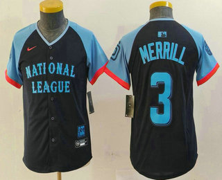 Youth San Diego Padres #3 Jackson Merrill Navy 2024 All Star Limited Stitched Jersey