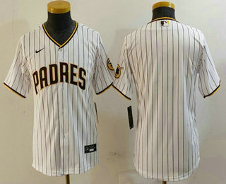 Youth San Diego Padres Blank White Cool Base Stitched Jersey