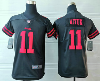 Youth San Francisco 49ers #11 Brandon Aiyuk Black 2020 Vapor Untouchable Stitched NFL Nike Limited Jersey