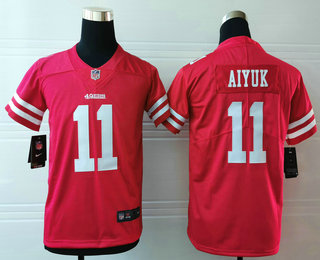 Youth San Francisco 49ers #11 Brandon Aiyuk Red 2020 Vapor Untouchable Stitched NFL Nike Limited Jersey