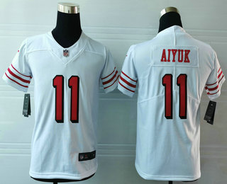 Youth San Francisco 49ers #11 Brandon Aiyuk White New 2020 Color Rush Vapor Untouchable Limited Jersey