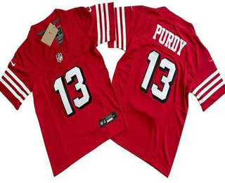 Youth San Francisco 49ers #13 Brock Purdy Limited Red Throwback FUSE Vapor Jersey