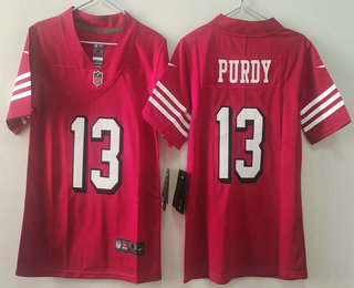 Youth San Francisco 49ers #13 Brock Purdy New Red 2022 Color Rush Vapor Limited Jersey