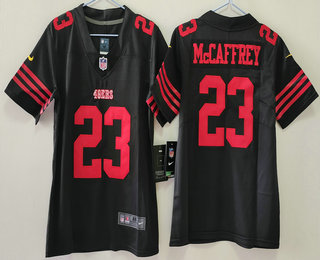 Youth San Francisco 49ers #23 Christian McCaffrey Black Limited Vapor Jersey