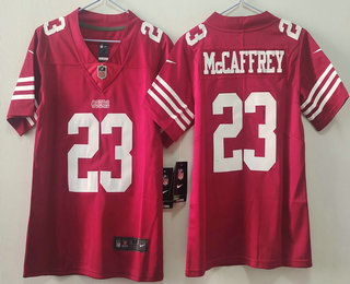 Youth San Francisco 49ers #23 Christian McCaffrey Red Limited Vapor Jersey