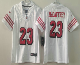 Youth San Francisco 49ers #23 Christian McCaffrey White 2023 Color Rush Vapor Limited Jersey
