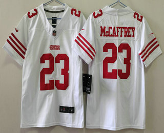 Youth San Francisco 49ers #23 Christian McCaffrey White Limited Vapor Jersey