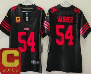 Youth San Francisco 49ers #54 Fred Warner Limited Black C Patch Vapor Jersey