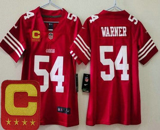 Youth San Francisco 49ers #54 Fred Warner Limited Red C Patch Vapor Jersey