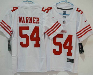 Youth San Francisco 49ers #54 Fred Warner Limited White Vapor Jersey