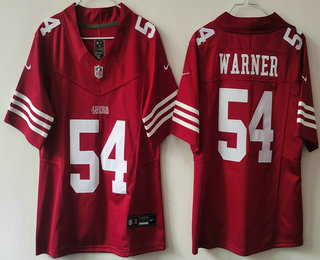 Youth San Francisco 49ers #54 Fred Warner Red 2024 FUSE Vapor Limited Stitched Jersey