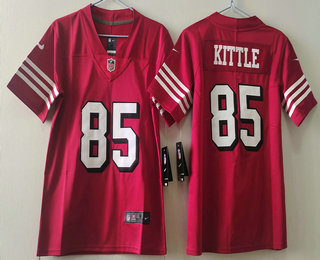 Youth San Francisco 49ers #85 George Kittle Red 2023 Color Rush Vapor Limited Jersey