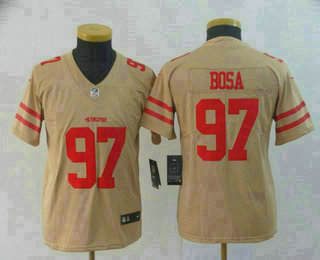 Youth San Francisco 49ers #97 Nick Bosa Cream 2019 Inverted Legend Stitched NFL Nike Limited Jersey