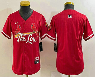 Youth St Louis Cardinals Blank Red 2024 City Connect Limited Stitched Jersey