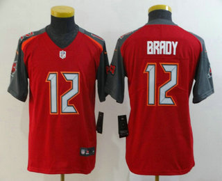 Youth Tampa Bay Buccaneers #12 Tom Brady Red 2020 Vapor Untouchable Stitched NFL Nike Limited Jersey