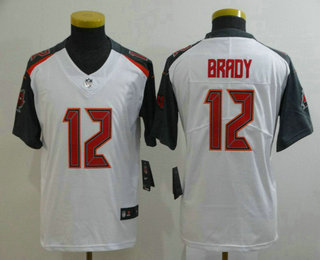 Youth Tampa Bay Buccaneers #12 Tom Brady White 2020 Vapor Untouchable Stitched NFL Nike Limited Jersey