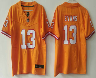 Youth Tampa Bay Buccaneers #13 Mike Evans Orange 2023 FUSE Vapor Limited Stitched Jersey