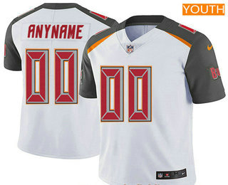 Youth Tampa Bay Buccaneers Custom Vapor Untouchable White Road NFL Nike Limited Jersey